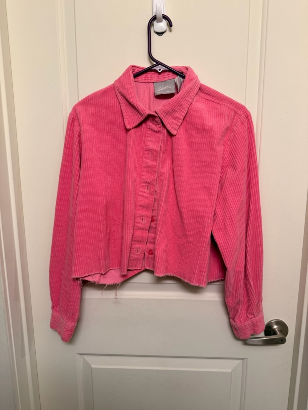 Blair Pink Cropped Corduroy Jacket